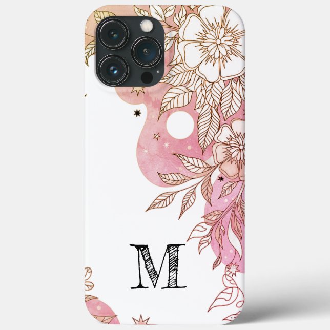 Modern elegant cute girly simple florals Case-Mate iPhone Case (Back)