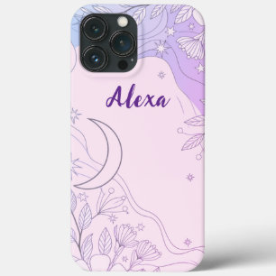 Modern elegant cute girly simple florals iPhone 13 pro max case