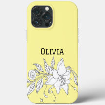 Modern elegant cute girly simple florals