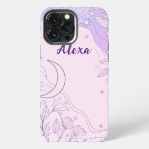 Modern elegant cute girly simple florals iPhone 13 pro max case