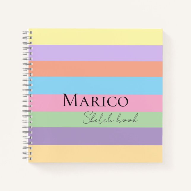 Modern elegant cute simple shiny  notebook (Front)