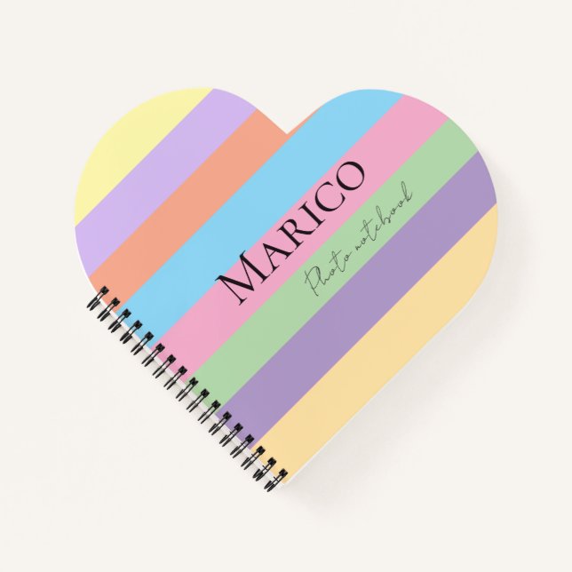 Modern elegant cute simple shiny  notebook (Front)