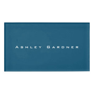 Modern Elegant Cute Unique Stylish Ocean Blue Name Tag