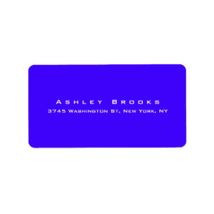 Modern Elegant Cute Unique Ultramarine Blue Colour Label