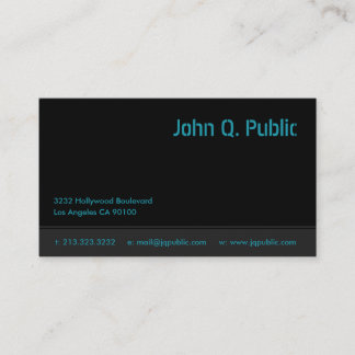 Modern Elegant Dark Black Business Card