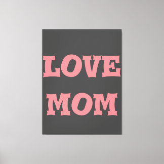 Modern elegant_deep_gray_pink_love mom_design    canvas print