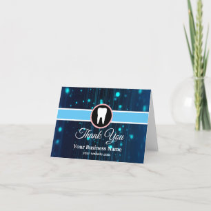 Modern Elegant Dentist Rose Gold Dental Office Thank You Card