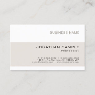 Modern Elegant Design Minimalist Plain Company Business Card