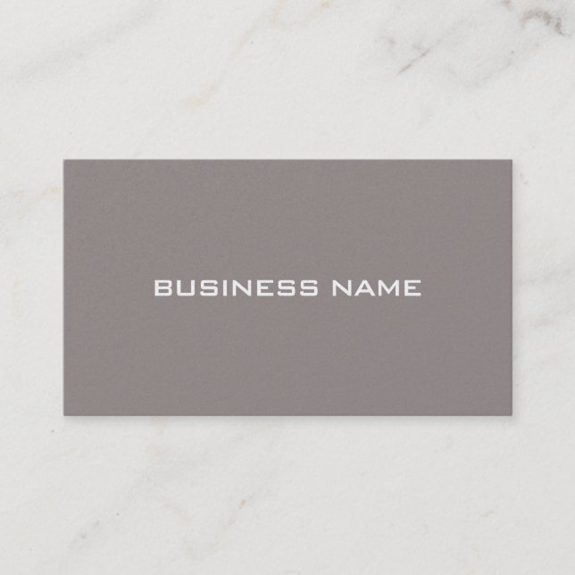 Modern Elegant Design Plain Pearl Finish Deluxe Business Card (Front)