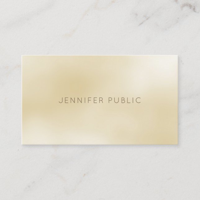 Modern Elegant Design Professional Fashionable Top Business Card (Front)