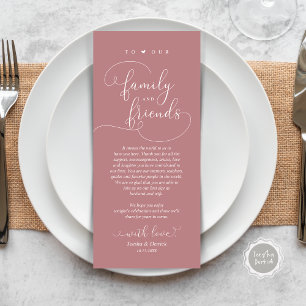 Modern Elegant Dinner Place Setting Thank You Card