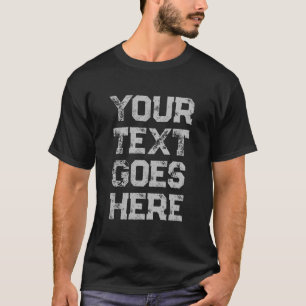 Modern Elegant Distressed Text Template Mens T-Shirt