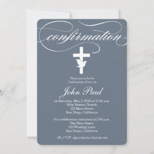 Modern Elegant Dove Confirmation Invitation