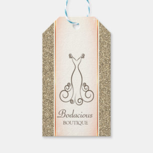 Modern Elegant,Dress,Gold Glitter Price Tags