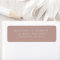 Modern Elegant Dusty Rose Wedding Return Address