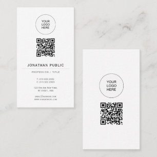Modern Elegant Easy to Make Template Vertical Business Card