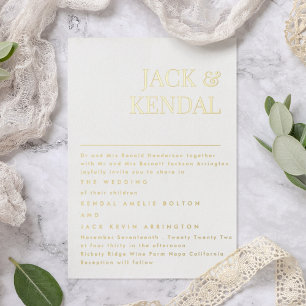 Modern Elegant   Editable Names Wedding Gold