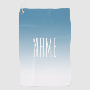 Modern Elegant Editable Text & Ombre Colour Golf Towel