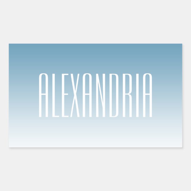 Modern Elegant Editable Text & Ombre Colour Sticker (Front)