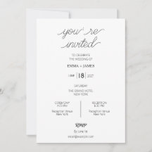 Modern Elegant Editable Wedding Invite