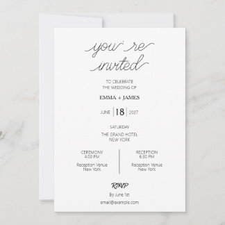 Modern Elegant Editable Wedding Invite