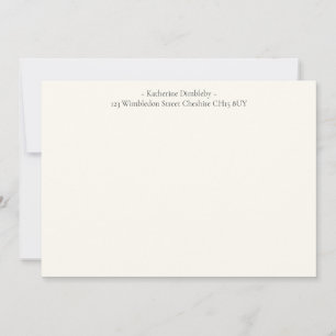 Modern Elegant Eggshell White   Note Card