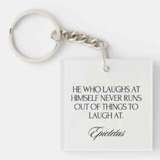 Modern Elegant Epictetus Stoic Chic Keychain