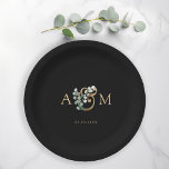 Modern, elegant eucalyptus ampersand wedding  paper plate<br><div class="desc">Modern,  elegant eucalyptus ampersand wedding design.
Just edit your product in a few minutes. You can change the font/size/colour and position using "further personalize".</div>