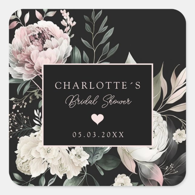 Modern, elegant eucalyptus napkins square sticker (Front)