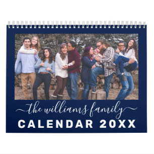 Modern & Elegant Family Quotes 12 Month Photo Calendar