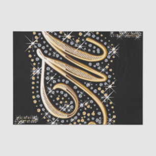 modern elegant fancy letter M monogram Tissue Paper