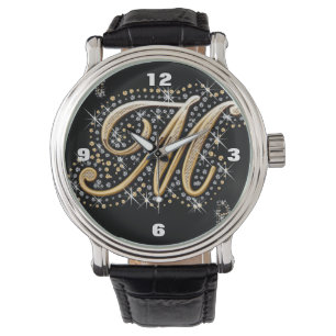 modern elegant fancy letter M   monogram Watch