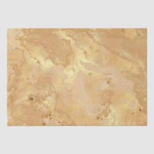 Modern Elegant Faux Gold Watercolor Marble Pattern Tissue Paper