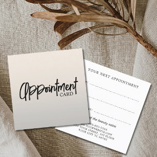 Modern Elegant Faux Silver Beauty Salon Appointment Card