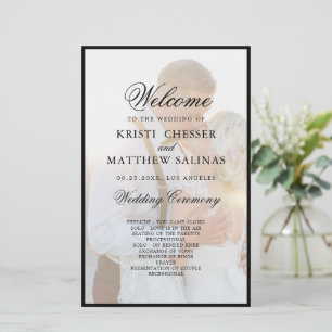 Modern Elegant Faux Vellum Overlay Photo Program