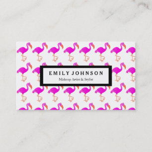 Modern elegant Flamingo Party Business Card