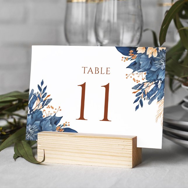 Modern Elegant Floral Botanical Wedding Table Number (Modern Elegant Floral Botanical Wedding Table Number)