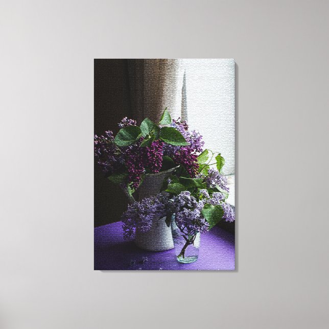 Modern Elegant Floral Canvas Print (Front)
