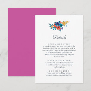 Modern Elegant Floral Enclosure Card