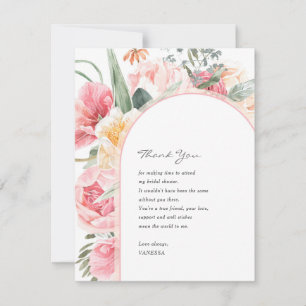 Modern elegant floral personalized thank you