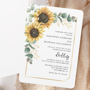 Modern Elegant Floral Script Custom Wedding Invitation