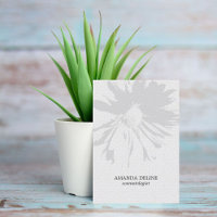 Modern Elegant Floral Texture White Cosmetologist