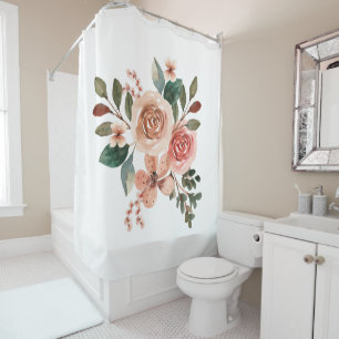 Modern elegant floral watercolor trendy girly pink