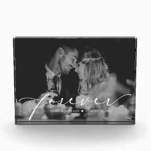 Modern Elegant Forever Personalized Wedding Photo