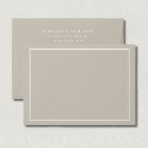 Modern Elegant Formal Taupe Address Wedding  Envelope