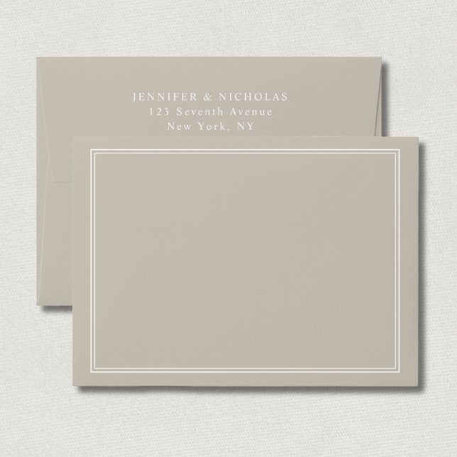 Modern Elegant Formal Taupe Address Wedding  Envelope (Modern Elegant Formal Taupe Address Wedding Envelope)