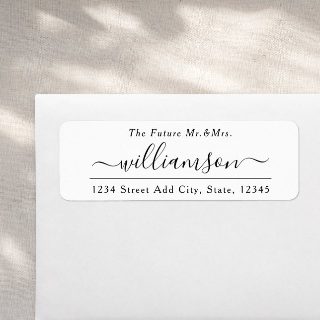 Modern Elegant Future Mr. and Mrs. Wedding Address (Creator Uploaded)