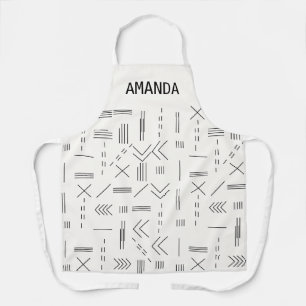 Modern Elegant Geometric Custom Personalized Apron