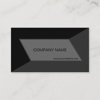 Modern Elegant Geometric Pattern Black Grey Business Card