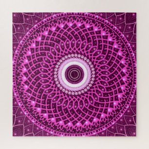 Modern Elegant Geometric stylish spiritual floral Jigsaw Puzzle